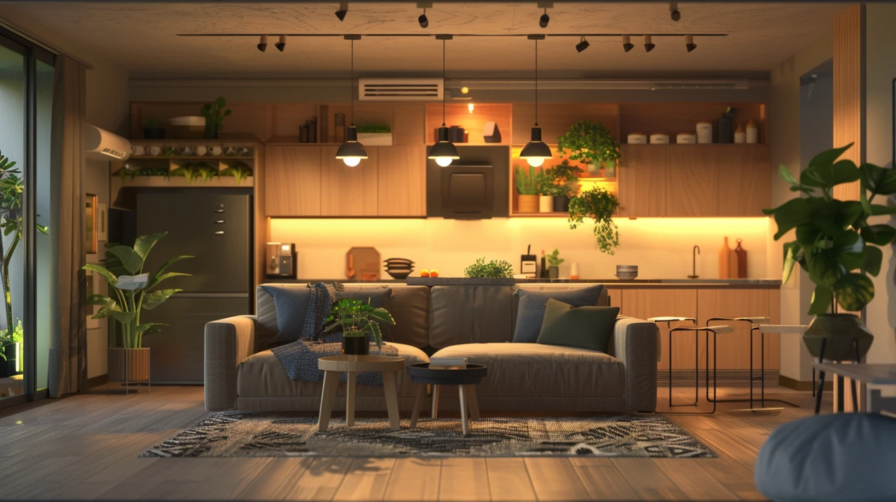 Salon z kuchnią w bloku: 6 pomysłów na aranżację