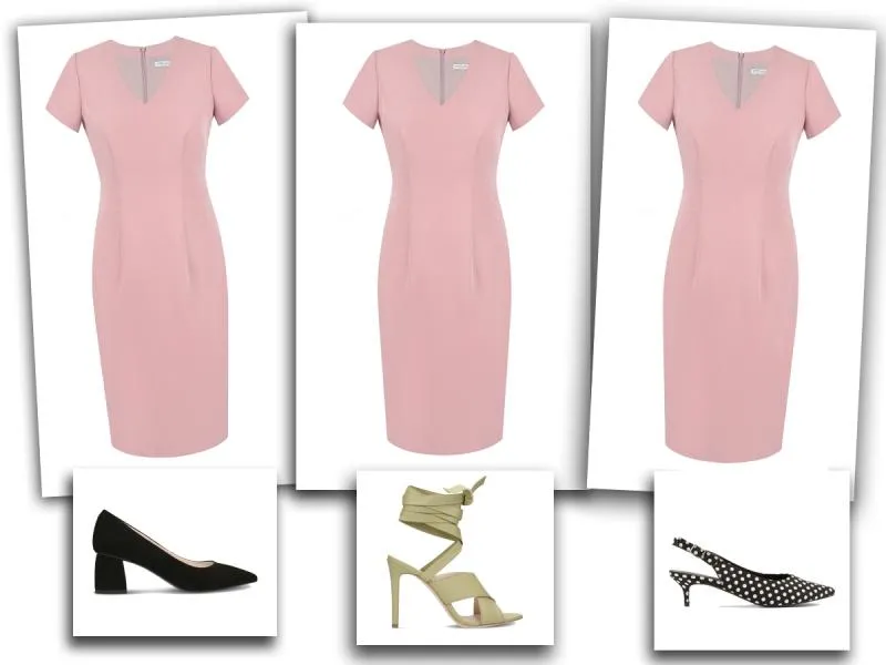 Jaki kolor butów pasuje do pudrowej sukienki, aby wyglądać stylowo?