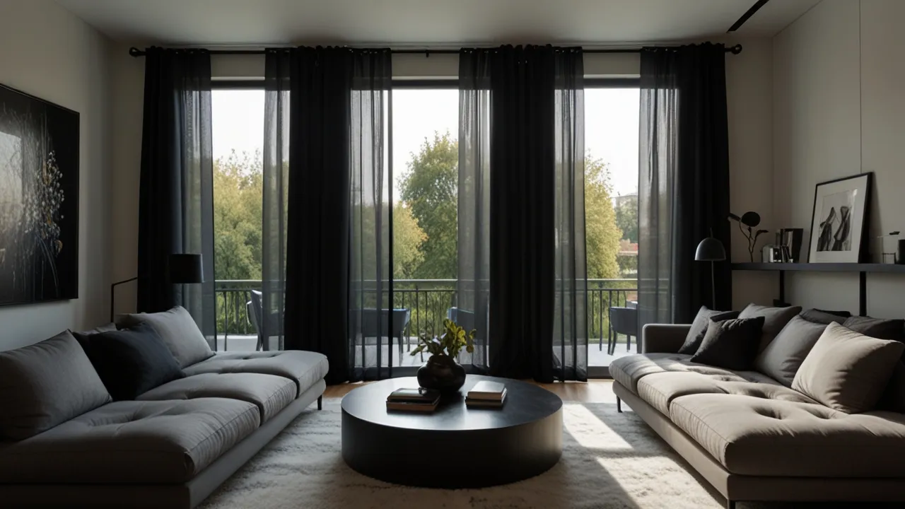 Karnisz w salonie - odkryj czarne akcenty we wnętrzu Twojego salonu