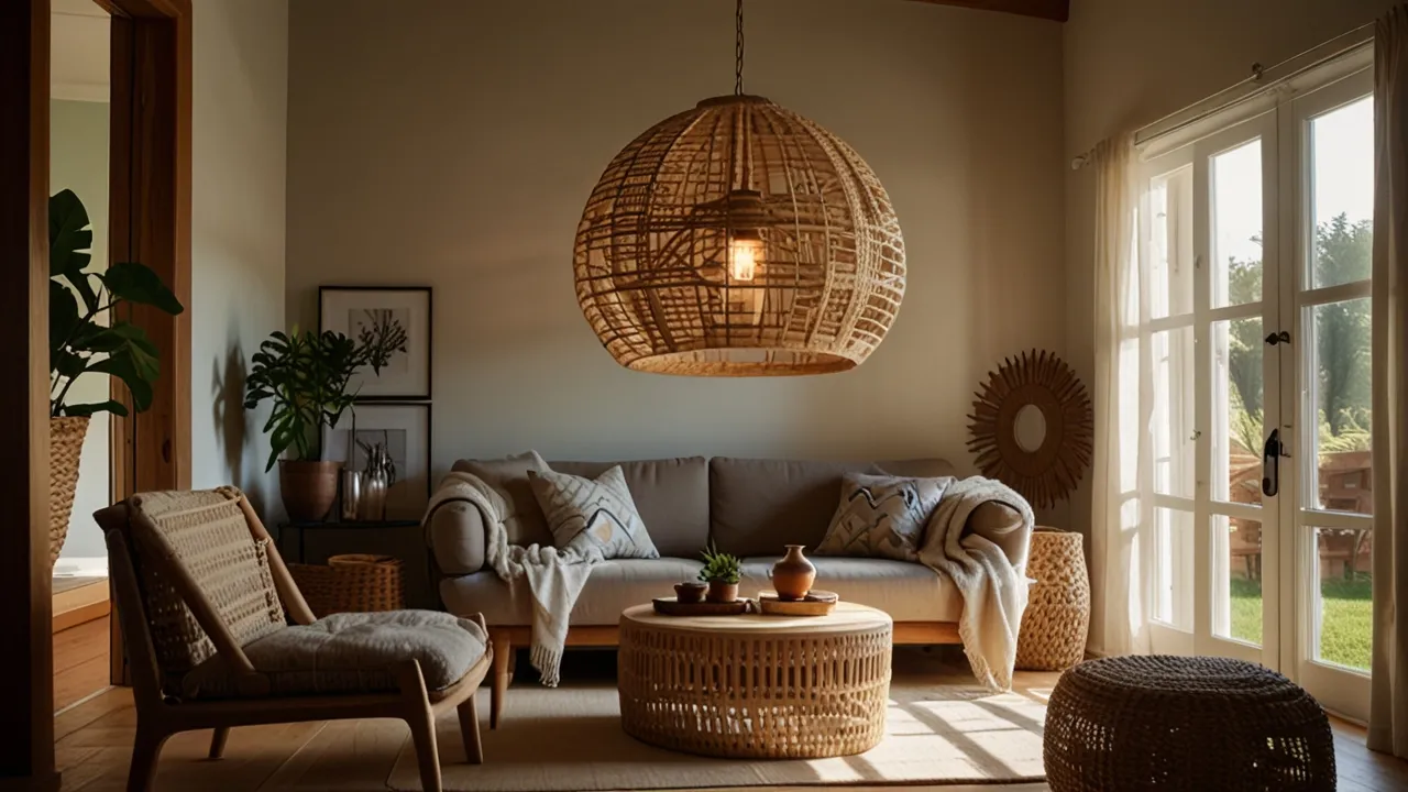 Jak wprowadzić naturalny urok do wnętrza za pomocą wiklinowej lampy sufitowej?