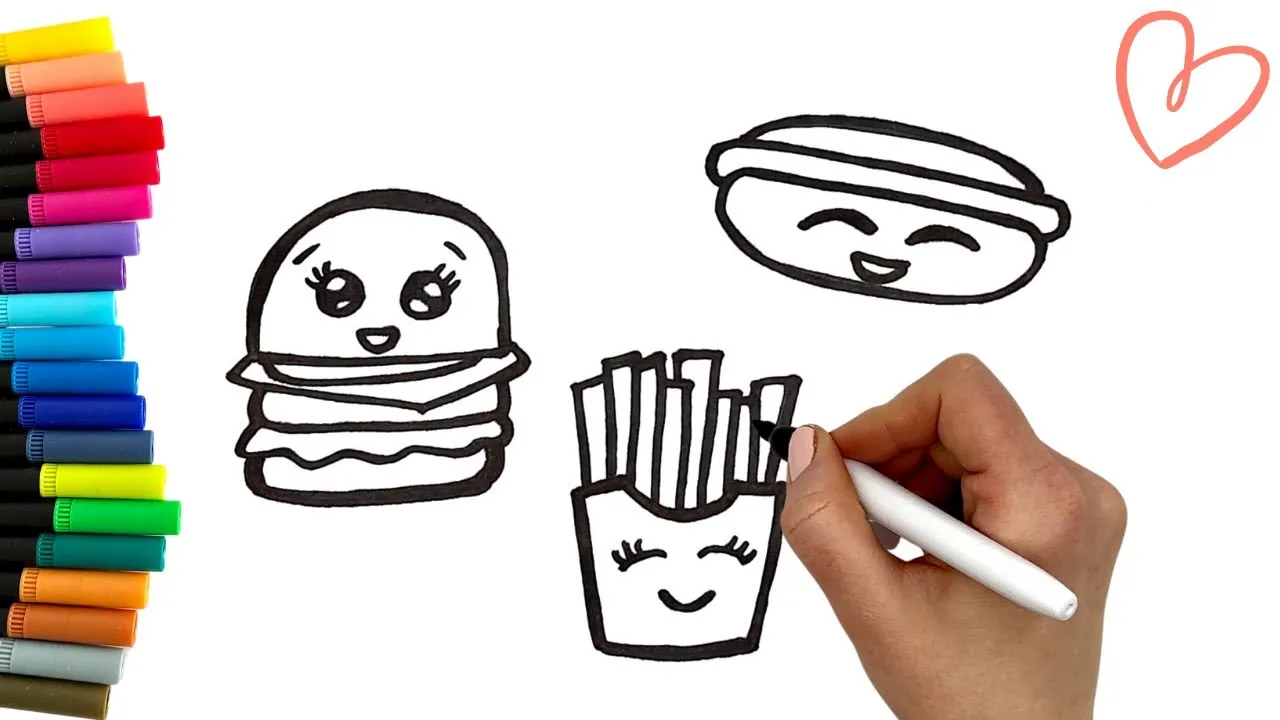 Jak narysować hamburgera - proste kroki dla początkujących artystów