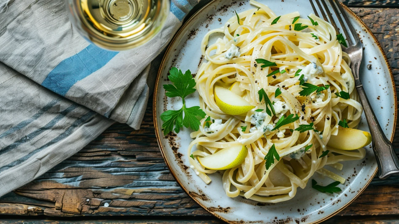 Makaron z gorgonzolą i gruszką: Włoska finezja na talerz