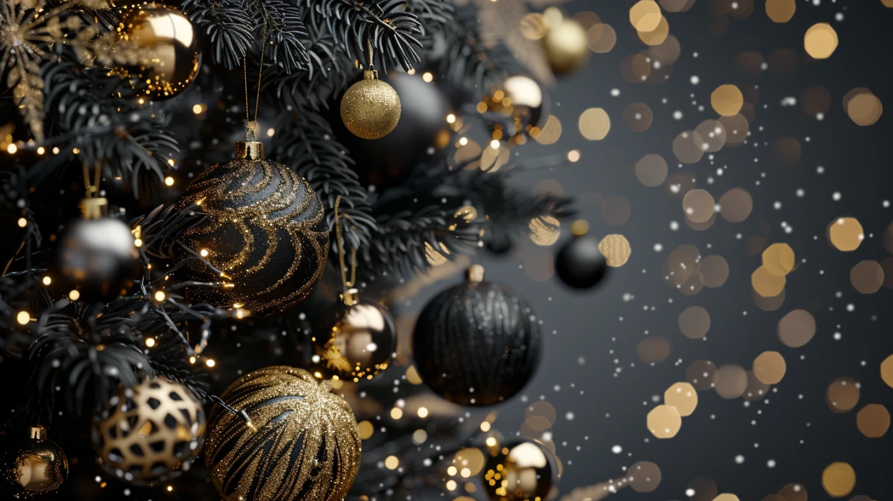 Czy warto ozdobić choinkę złoto czarnymi dodatkami? Zobacz!