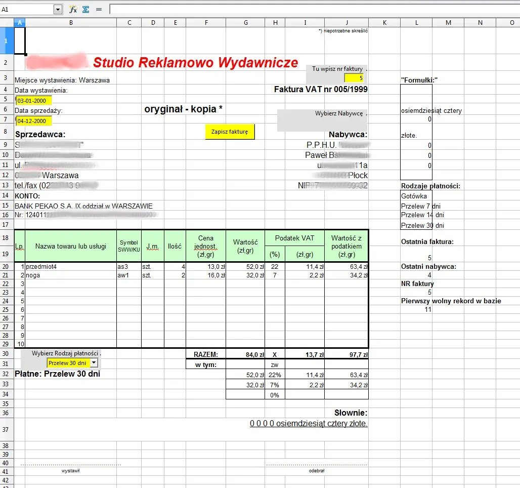 Jak zrobić fakturę w Excelu - łatwe kroki i przydatne funkcje