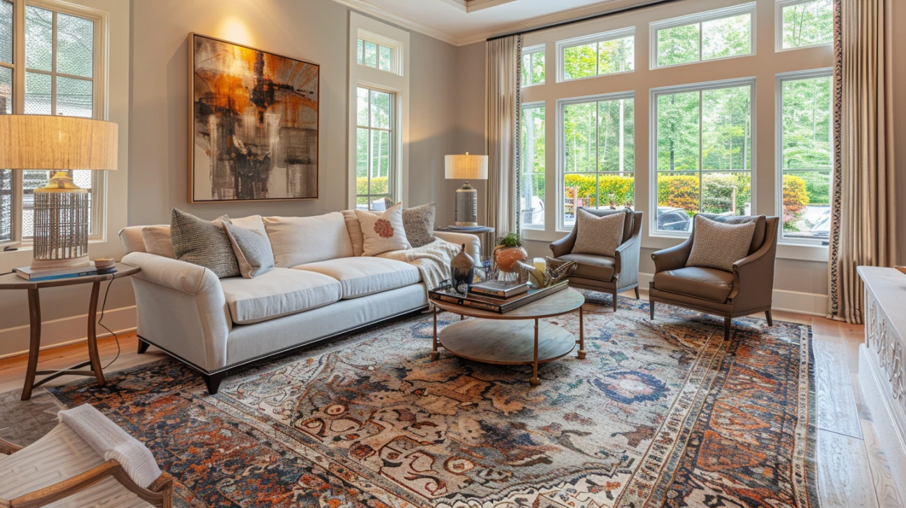 Aranżacje dywanów w salonie: Jak wybrać i ułożyć? Poradnik
