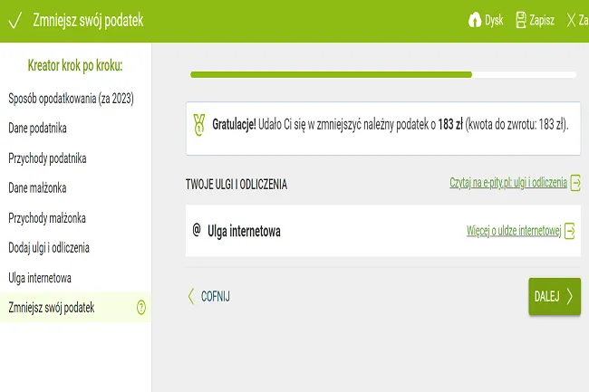 Ulga podatkowa na internet - jednorazowa możliwość odliczania dla podatnika