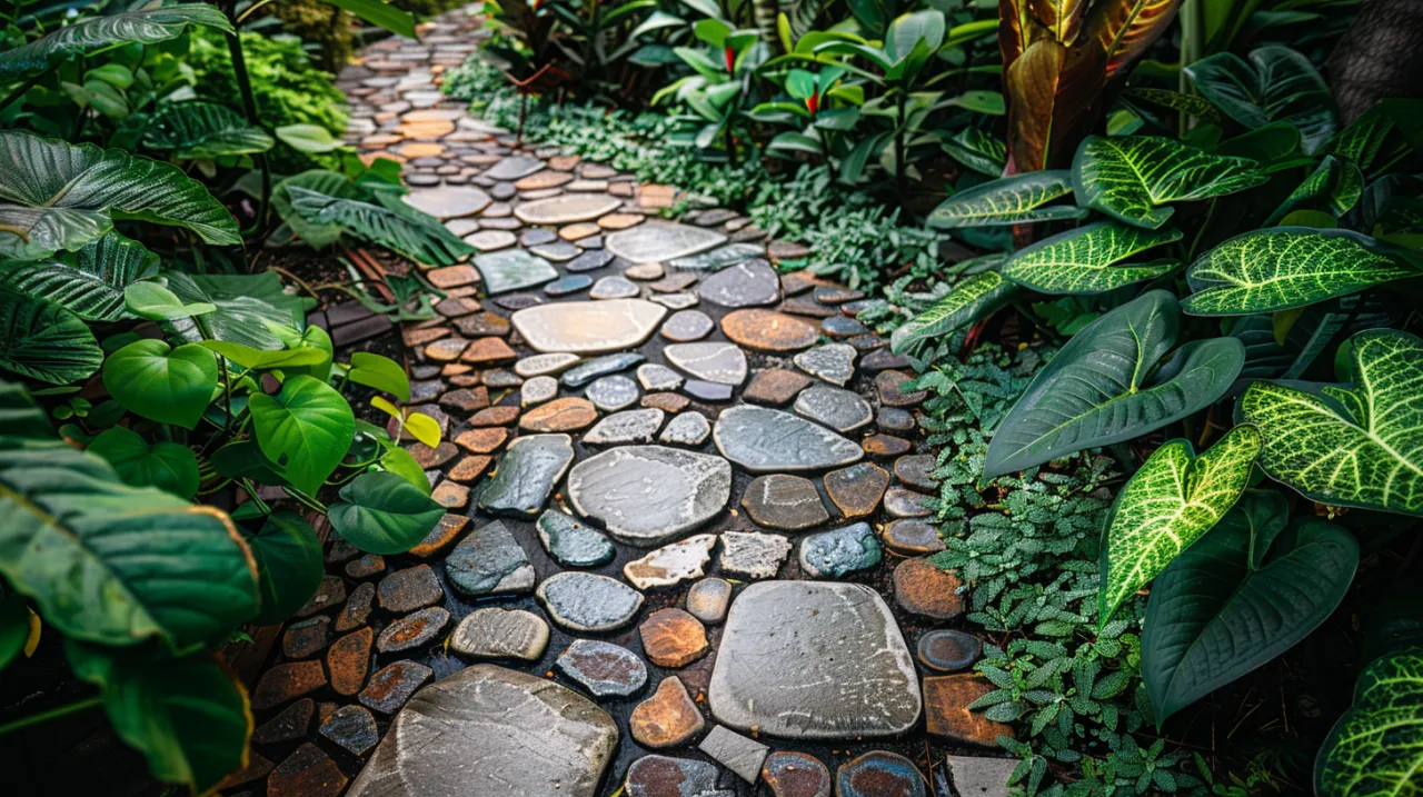 Chodniki ogrodowe z kamienia naturalnego: samodzielne wykonanie