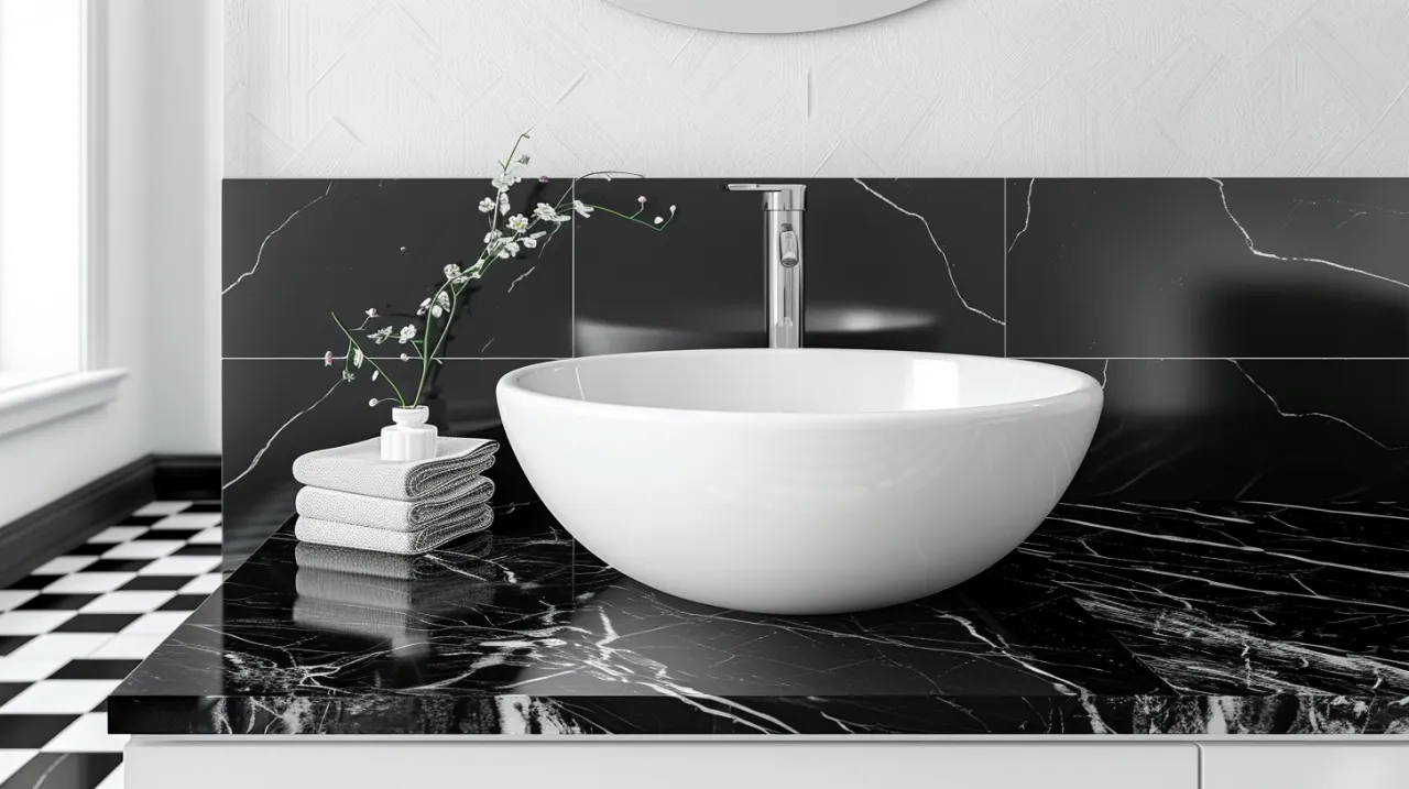 Czarno-biała łazienka: Jak zaaranżować eleganckie wnętrze?