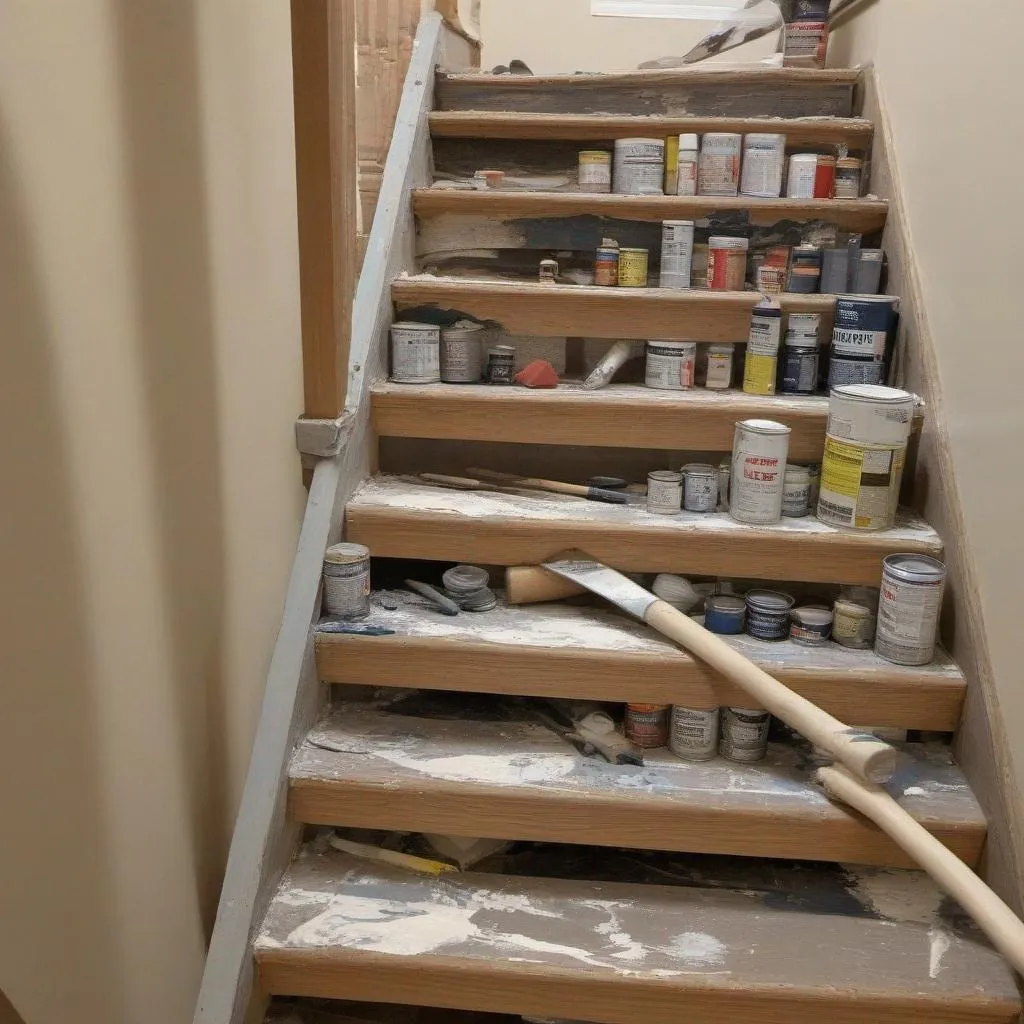 Jak tanio i profesjonalnie odnowić stare drewniane schody pokryte farbą olejną