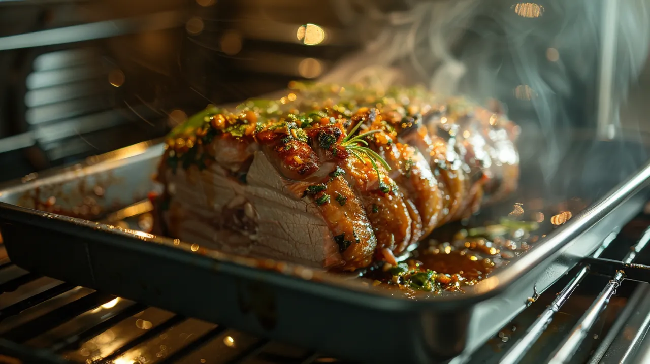 Karkówka w sosie miodowo-musztardowym pieczona w piekarniku - Przepis