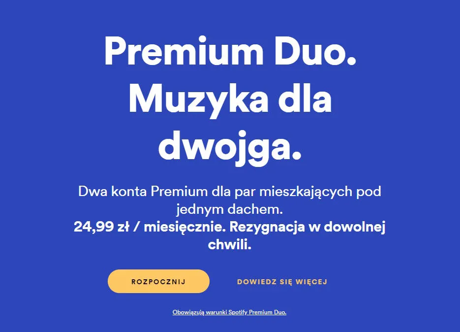 Ile kosztuje Spotify Premium Duo? Sprawdź, czy warto płacić więcej.