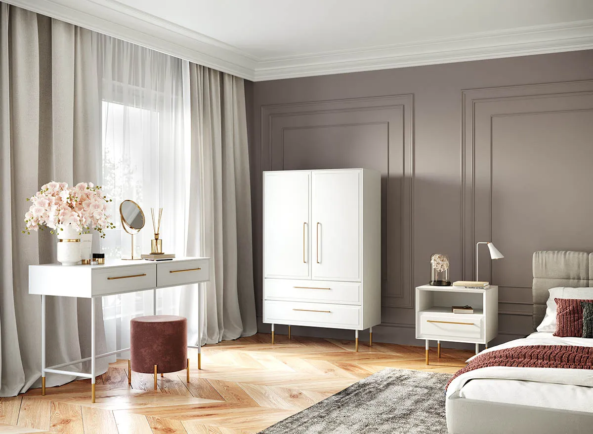Kolor ścian do sypialni z białymi meblami - Jaki wybrać?