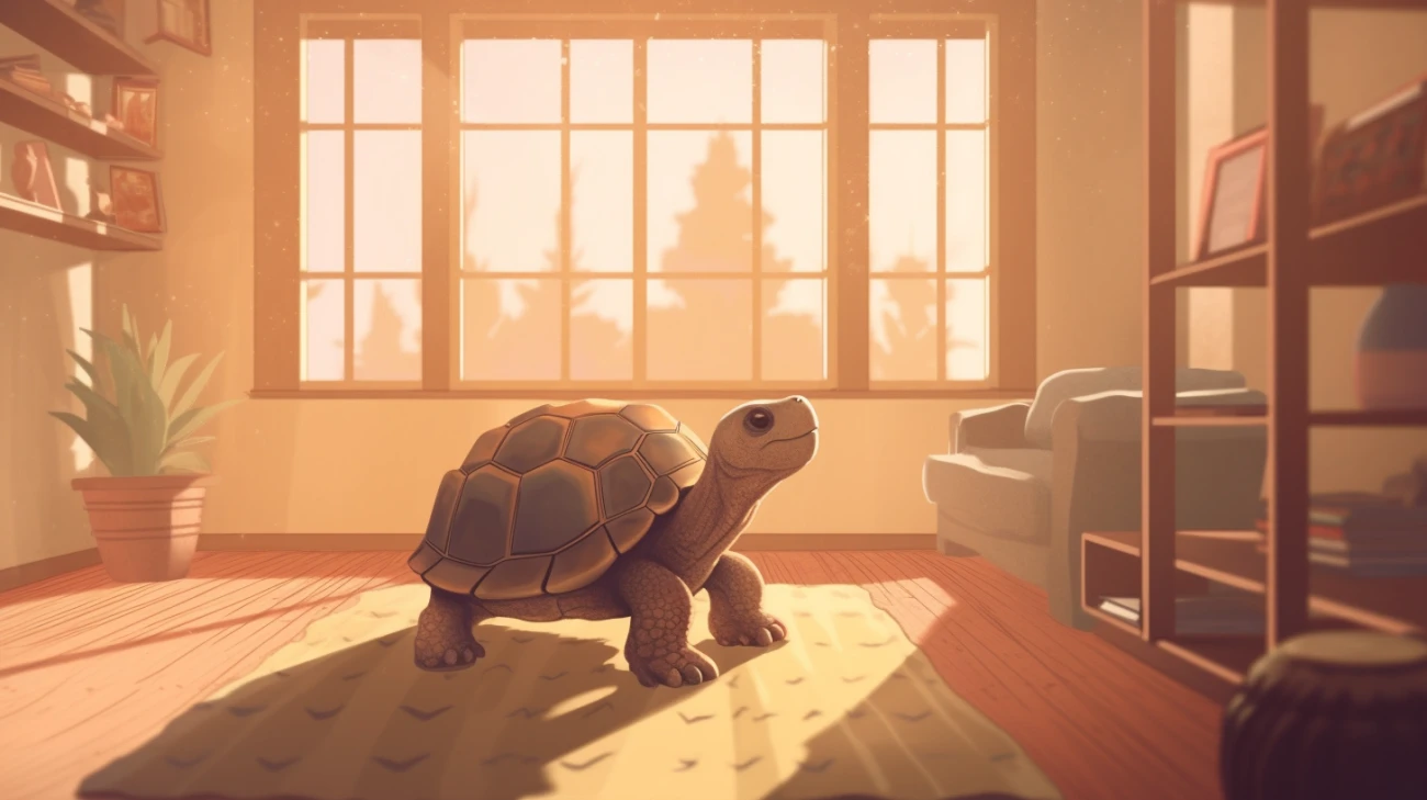 Czy żółw może chodzić po domu?