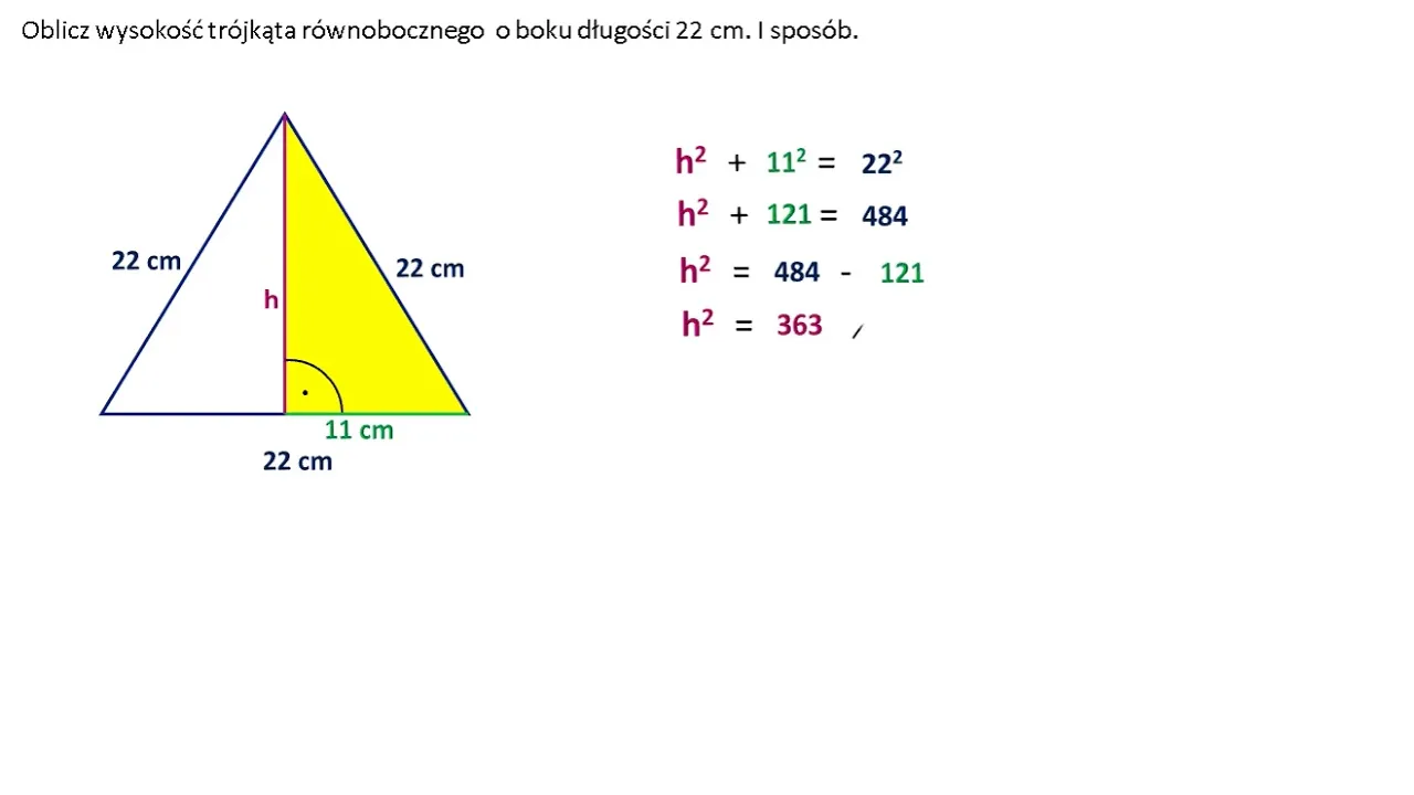 Wysokość w trójkącie - co to jest i jak ją obliczyć?