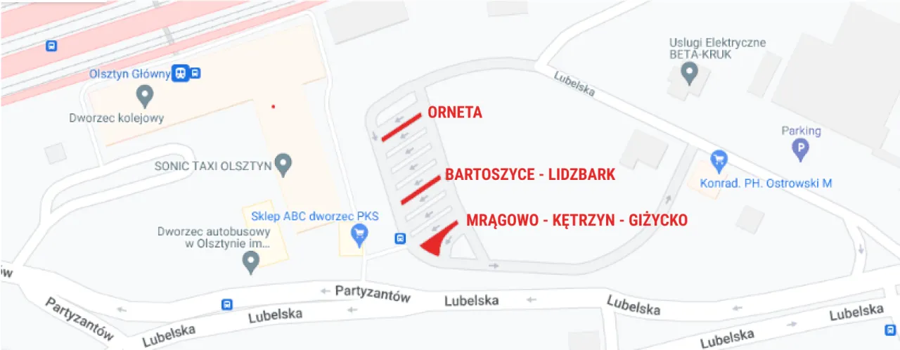 Rozkład jazdy radex Olsztyn Orneta - Sprawdź godziny odjazdów teraz