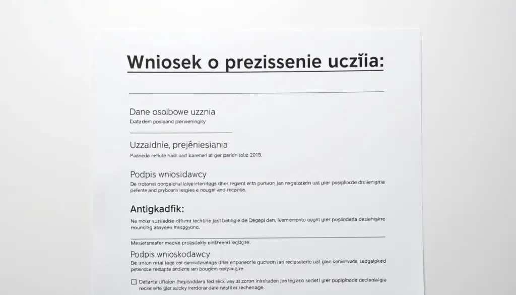 Przeniesienie do innej klasy: Jak napisać skuteczną prośbę? Wzór