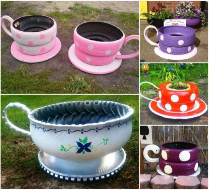 15 kreatywnych pomysłów na wykorzystanie opon w ogrodzie