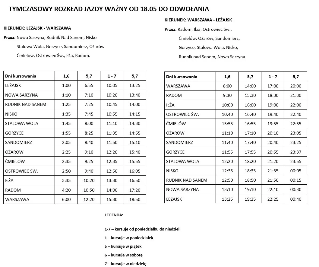 Poltrans gdzie się zatrzymuje w Ostrowcu – sprawdź najważniejsze przystanki