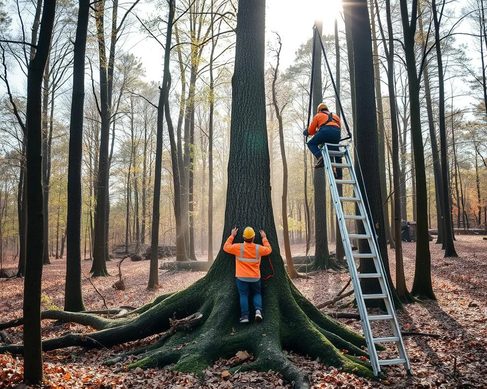 Jak ścinać drzewo żeby nie spadło na budynek i uniknąć szkód