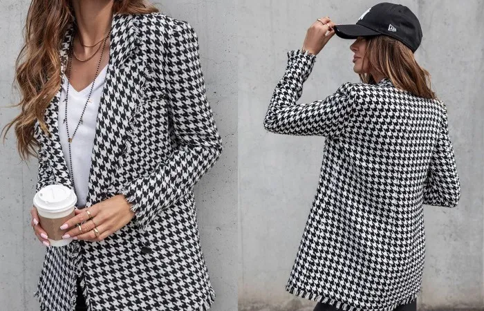 Jaką bluzkę do marynarki w kratę wybrać, aby zachwycić?