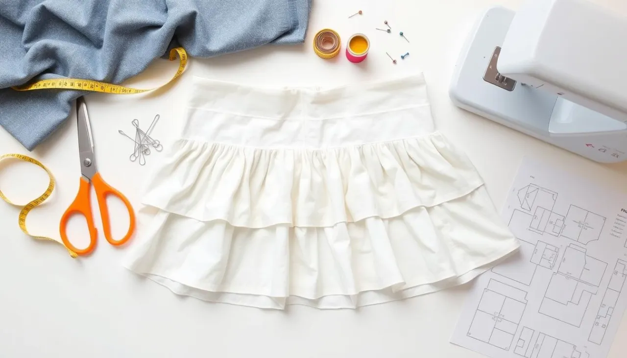 Szycie spódnicy z falbanami: Twój przewodnik DIY krok po kroku