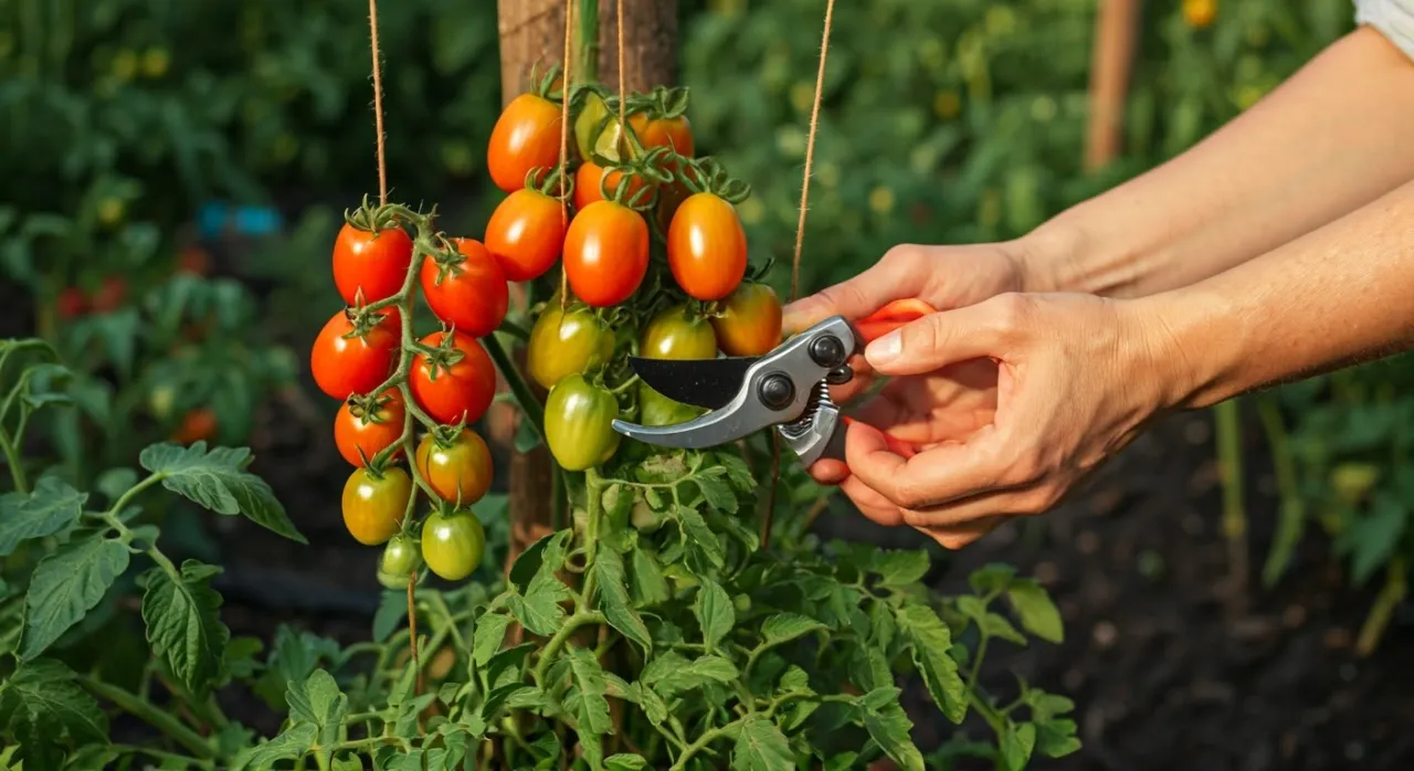 Przycinanie pomidorów koktajlowych: jak, kiedy i dlaczego? Poradnik