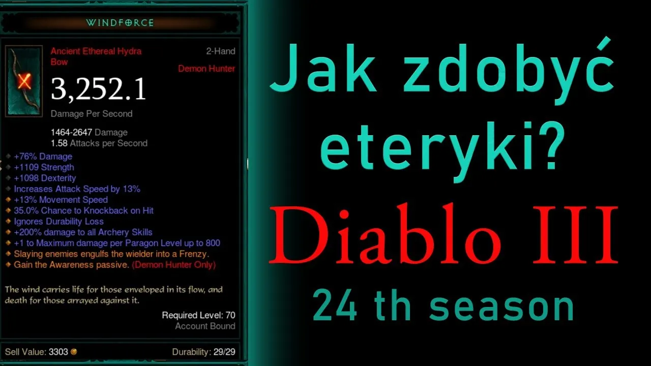 Eteryczne przedmioty w Diablo 3 - sekretne sposoby zdobycia legendy