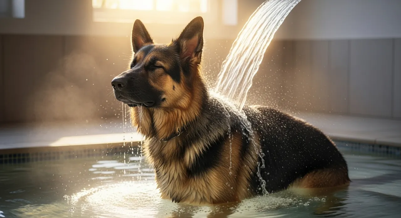 Jak wykąpać owczarka niemieckiego, by uniknąć stresu i nieprzyjemności