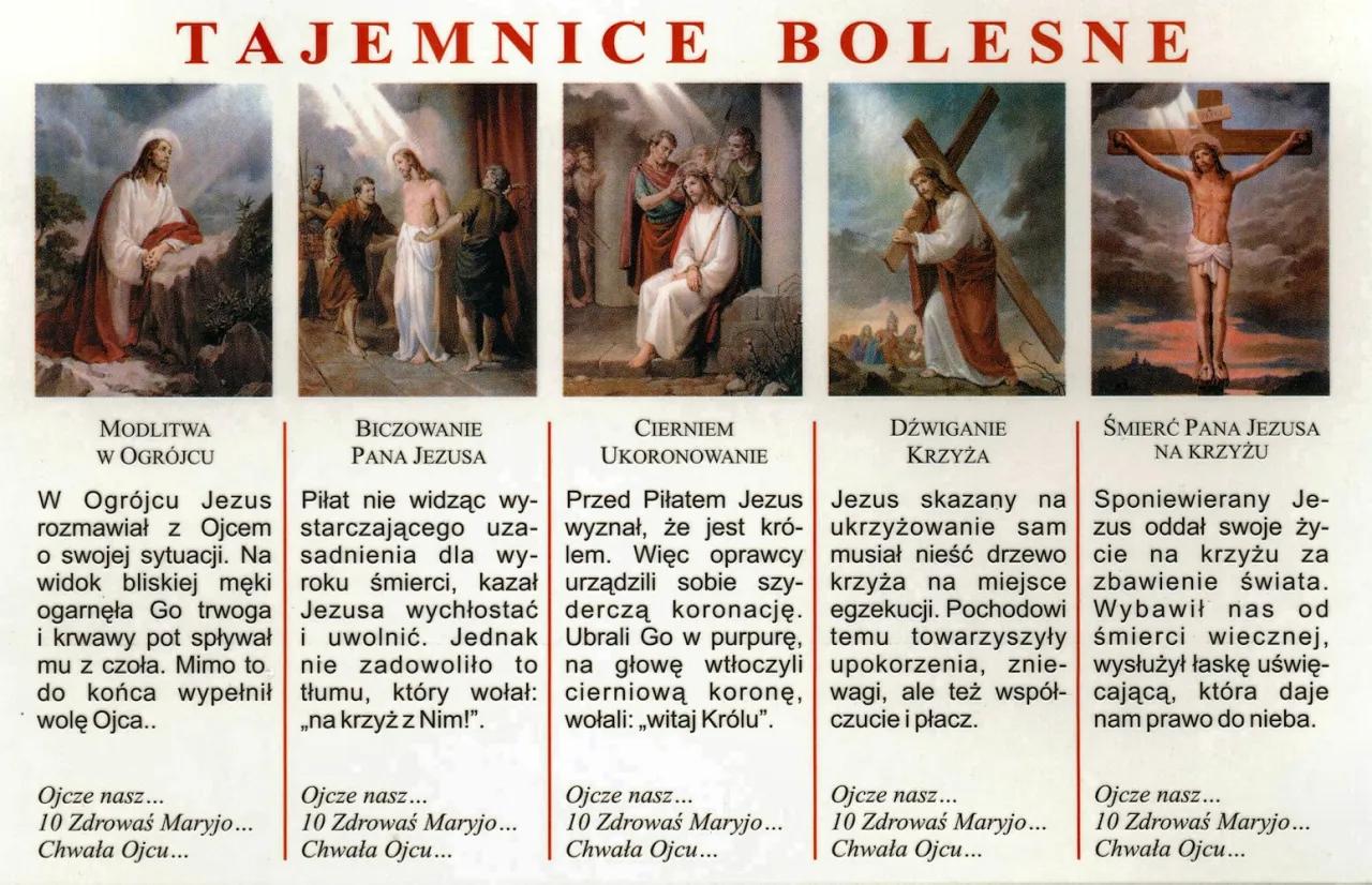 Tajemnice Bolesne: Różaniec z Biblią Pogłębiona Modlitwa