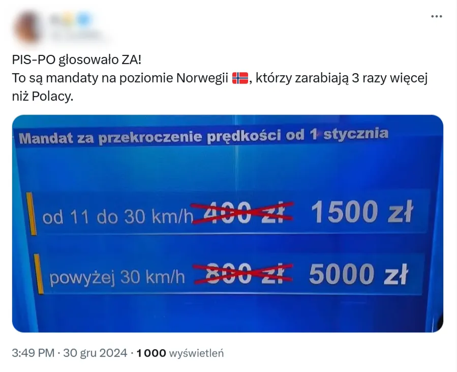 Przekroczenie prędkości o 30 km – jaki mandat grozi kierowcy?
