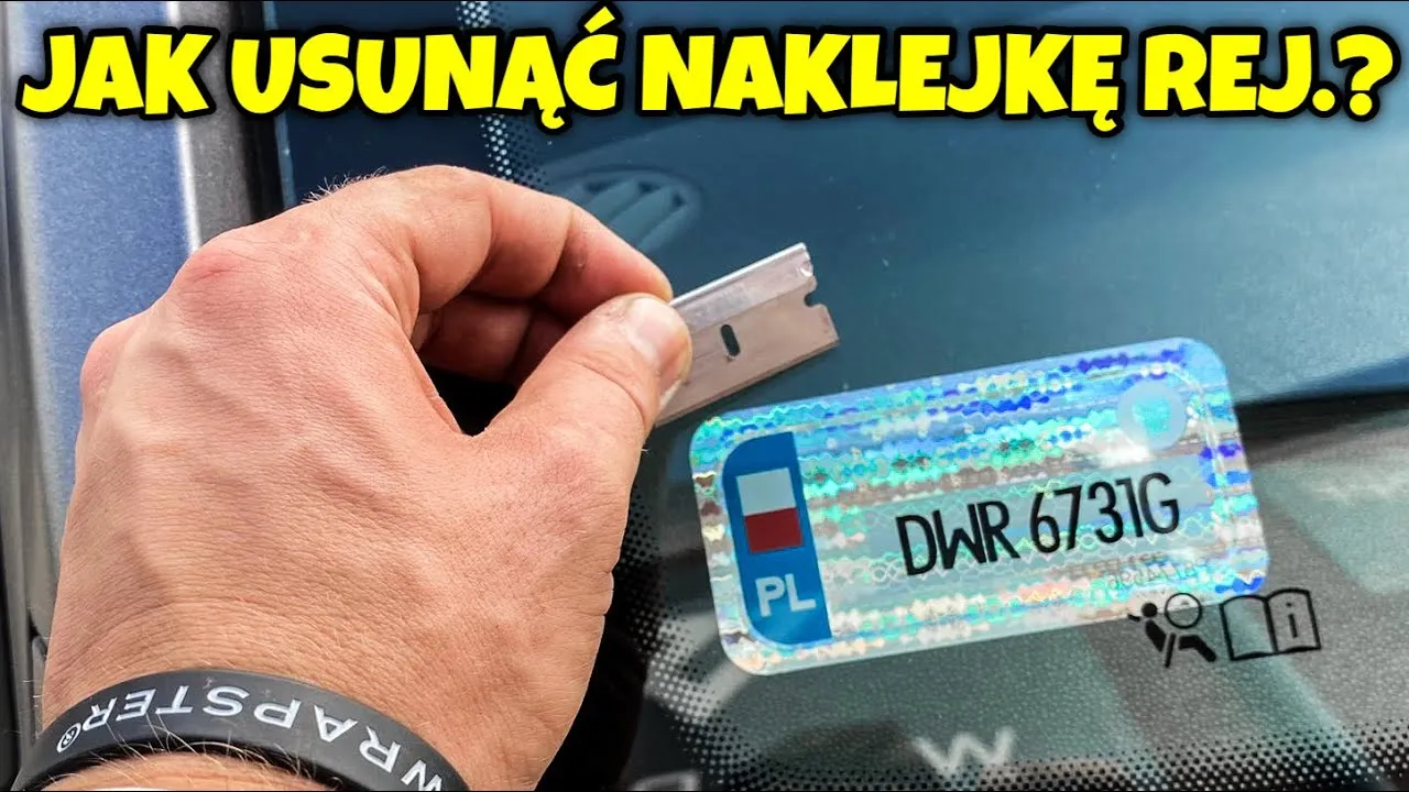 Jak usunąć naklejkę rejestracyjną z samochodu bez uszkodzeń szyby