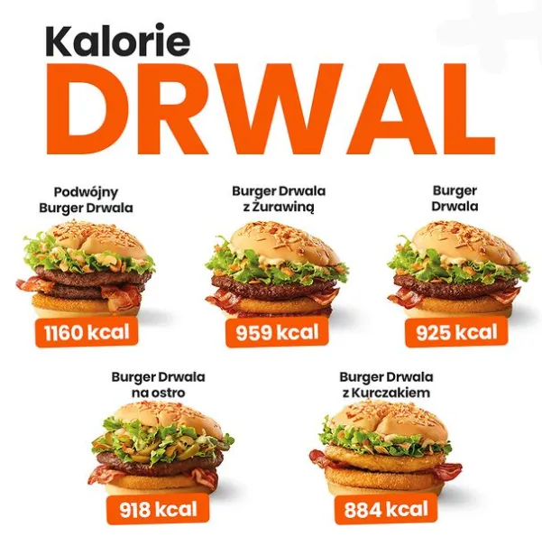 Burger z frytkami: Od 900 do 1800 kcal? Kontroluj kalorie!