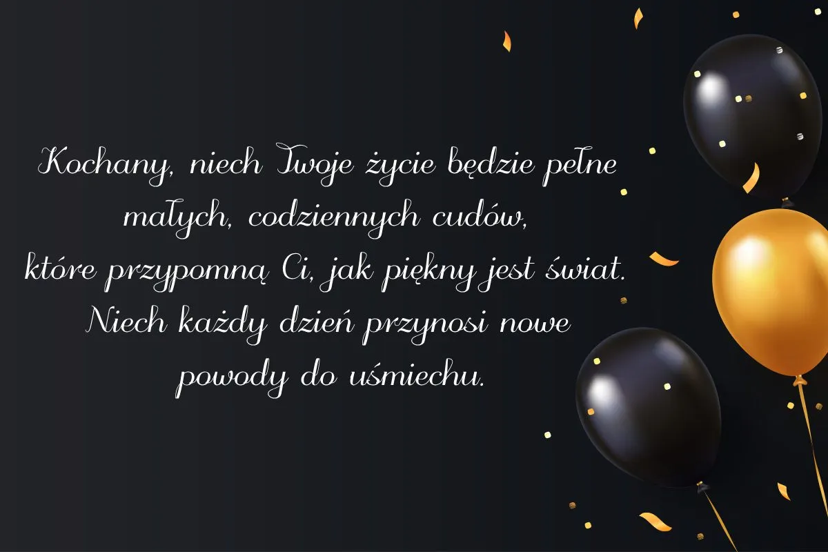 Ciepłe i romantyczne życzenia urodzinowe od żony dla męża
