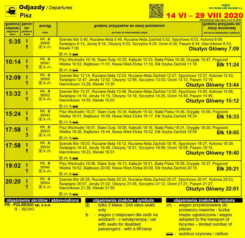Aktualny rozkład jazdy Olsztyn Bartoszyce - nie przegap odjazdów!