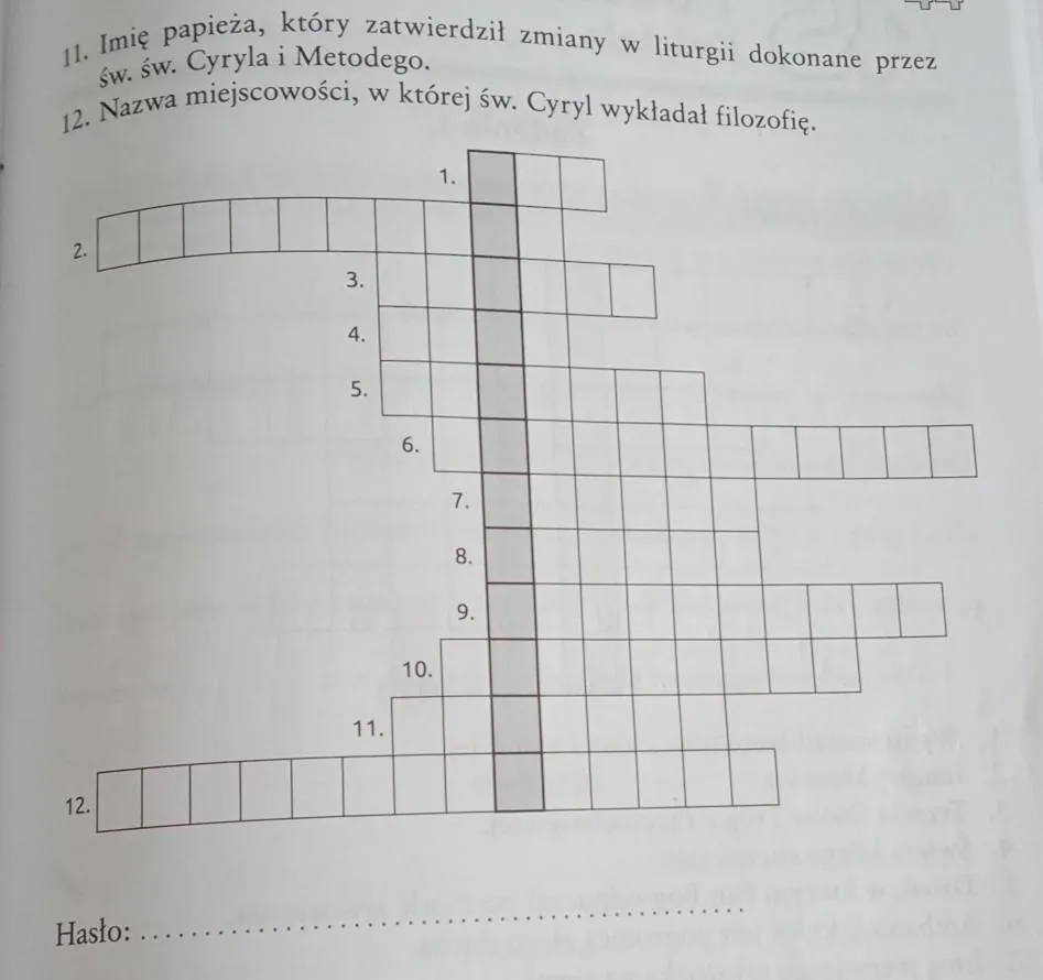 Krzyżówka religijna: infuła, artykuł wiary, modlitwa - wyzwanie!