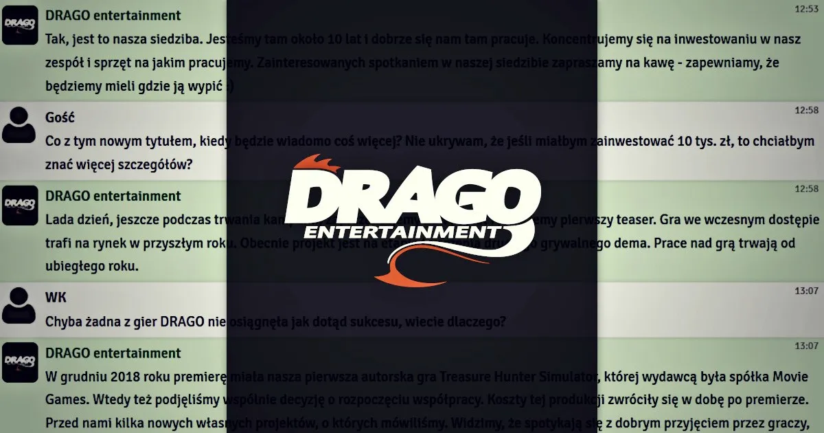 Wywiad z szefem Drago entertainment: liczą na kolejny sukces Wywiad z szefem Drago entertainment: liczą na kolejny sukces