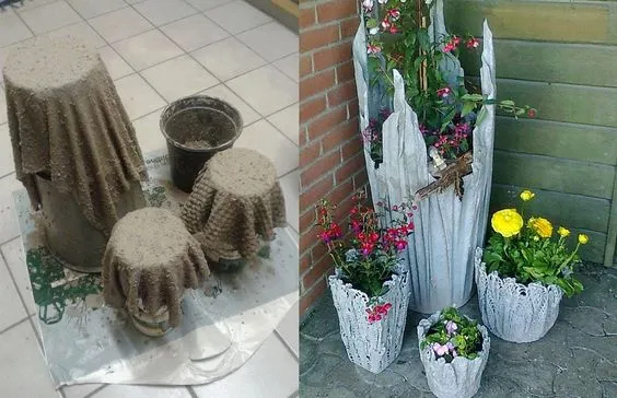 Jak zrobić donicę z cementu i szmat - proste kroki do piękna