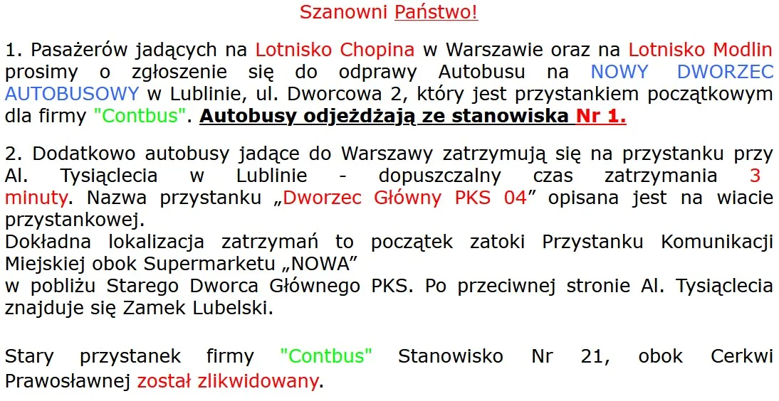 Gdzie się zatrzymuje Contbus Lublin Warszawa? Sprawdź przystanki i lokalizacje