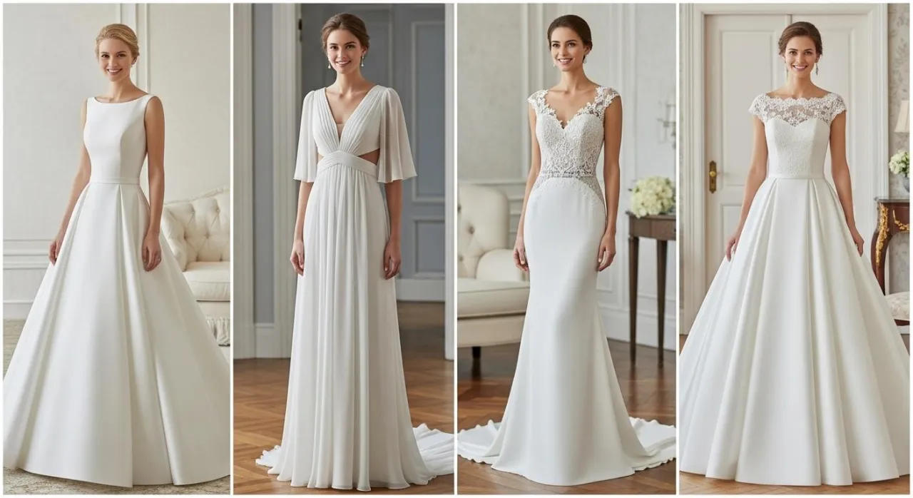 Suknia ślubna dla szerokich ramion – fasony, które ukrywają mankamenty