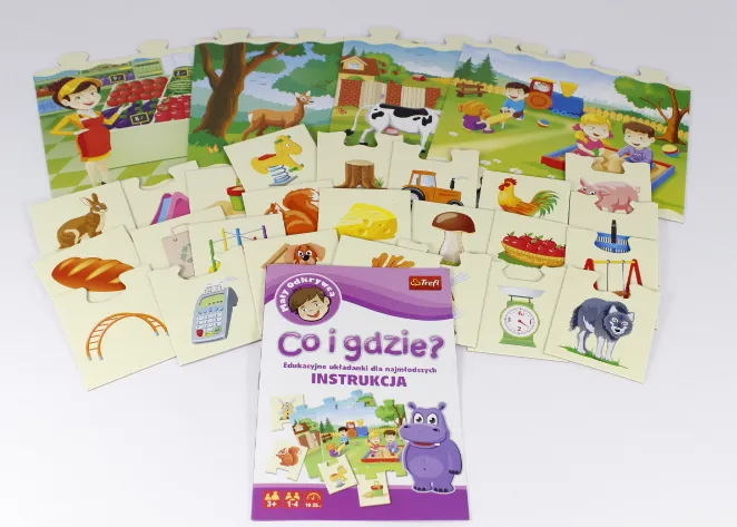 Gra Trefl "Co i gdzie?": Rozwój i zabawa dla przedszkolaka