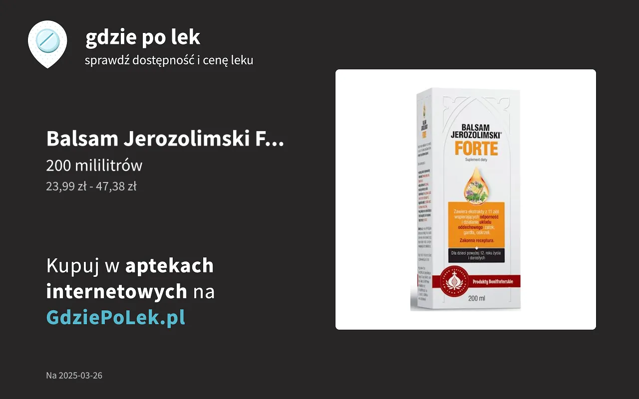 Gdzie kupić balsam jerozolimski? Sprawdź najlepsze oferty i ceny