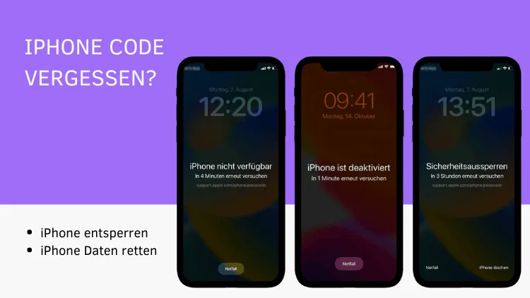 iPhone gesperrt? Ohne Passcode zurücksetzen & wieder nutzen!