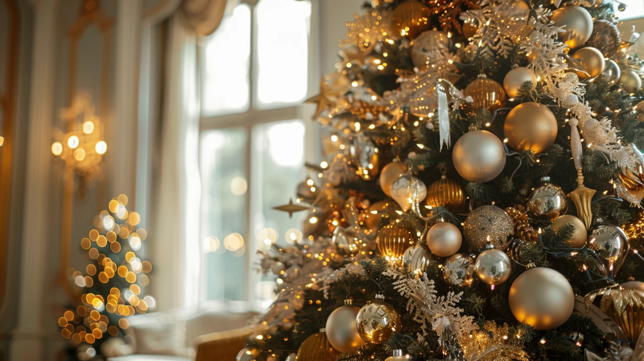 Jak elegancko ozdobić choinkę w złoto srebrne akcenty? 