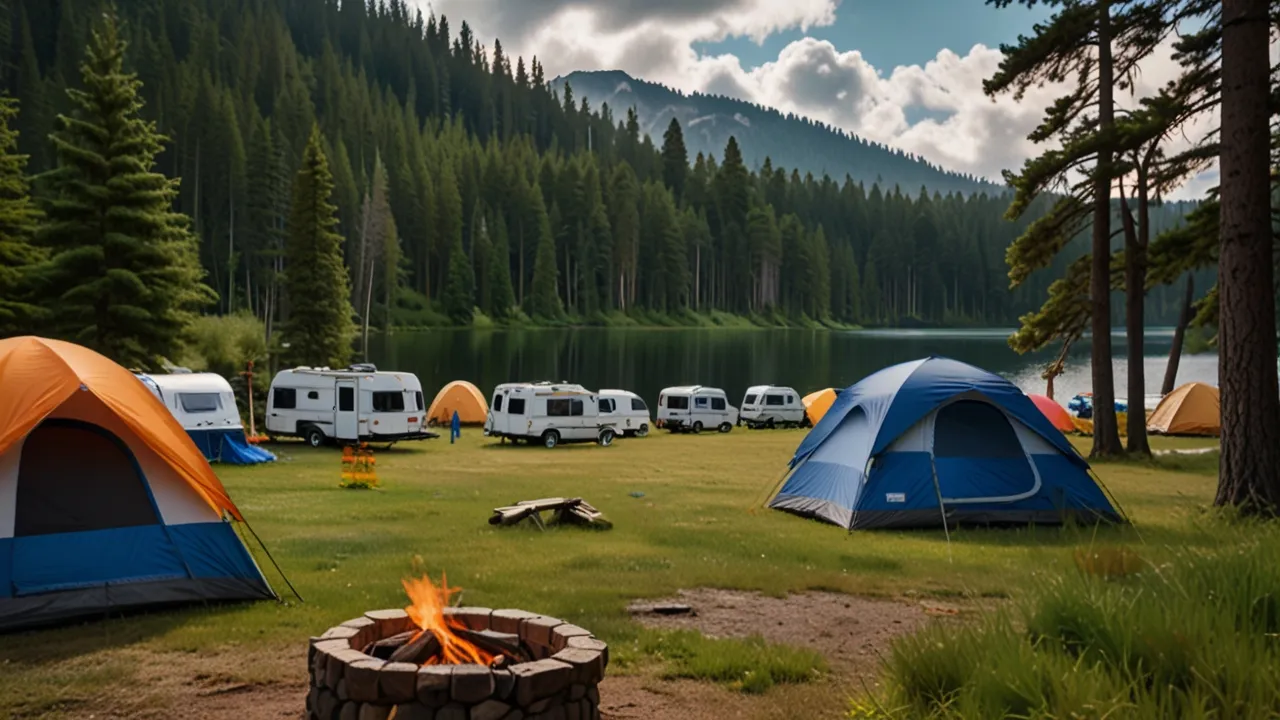 Najlepsze miejsce na kemping? Urokliwe pole namiotowe w Mrągowie