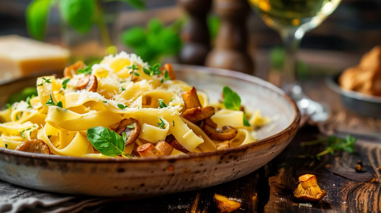 Leśne smaki: makaron z kurkami i szpinakiem - oto jesienny przysmak
