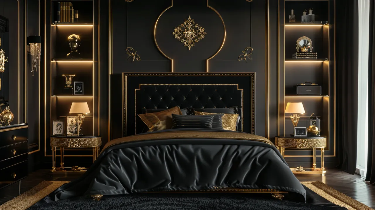 Czarno-złota sypialnia: Jak stworzyć luksusową przestrzeń?