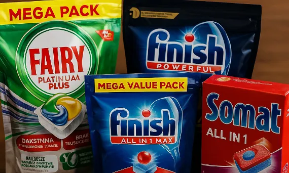 Tabletki do zmywarki Finish czy Fairy - która marka lepiej sprząta?