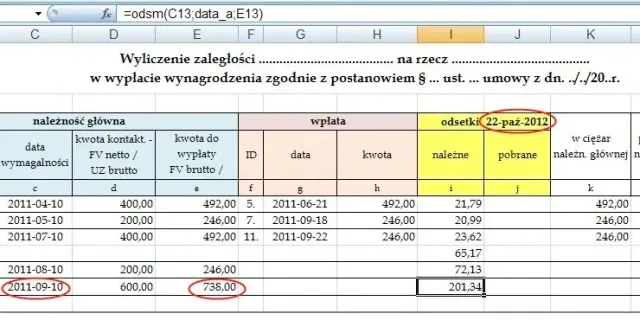 Jak obliczyć odsetki od dewelopera w przypadku opóźnień w płatności