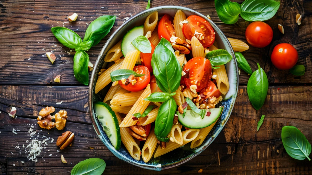 Pełnoziarnisty wybór - fit sałatka z makaronem na zdrowy obiad
