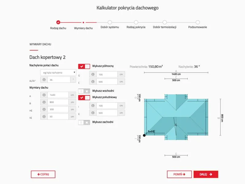 Kalkulator powierzchni dachu: szybko oblicz ilość materiałów